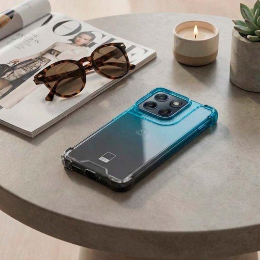 Capa Bumper Reforçada Silicone Flexível Design Degradê para Motorola Edge 70