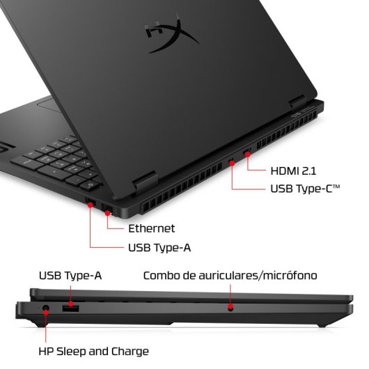 Portátil HyperX OMEN 15-gb0019ns 15,3" AMD Ryzen 5 240 16GB 512GB SSD RTX 5050 Windows 11 Home