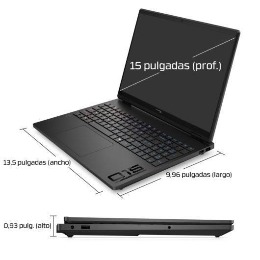 Portátil HyperX OMEN 15-ga0000ns 15,3" Intel Core i5-14450HX 16GB 1TB SSD RTX 5050 Windows 11 Home