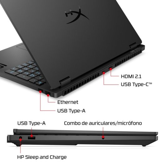 Portátil HyperX OMEN 15-ga0000ns 15,3" Intel Core i5-14450HX 16GB 1TB SSD RTX 5050 Windows 11 Home