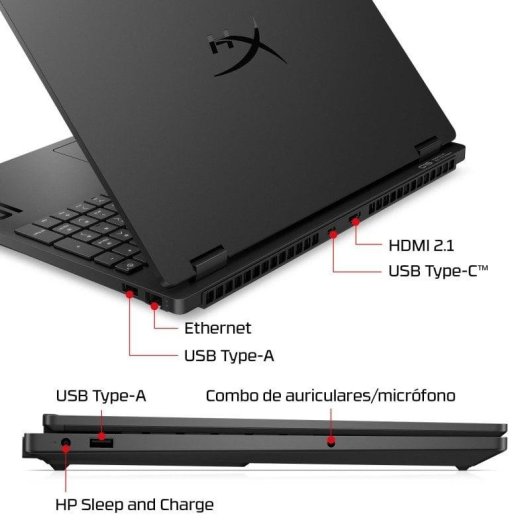 Portátil HP OMEN 15-gb0021ns 15,3" AMD Ryzen 7 260 24GB 1TB SSD RTX 5060 Windows 11
