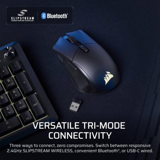 Maus Corsair HARPOON v2 Wireless 2,4 GHz Bluetooth 26000 DPI Schwarz RGB