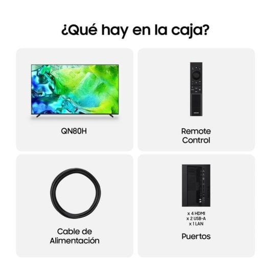 TV Samsung Neo QLED QN80H 85" 4K UltraHD 144Hz Smart TV Tizen HDR10+ Dolby Atmos