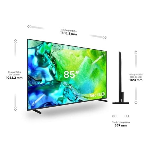 TV Samsung Neo QLED QN80H 85" 4K UltraHD 144Hz Smart TV Tizen HDR10+ Dolby Atmos