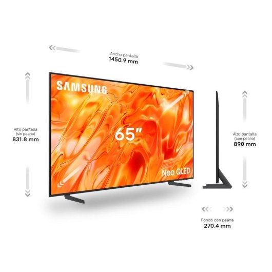 TV Samsung Neo QLED QN70H 65" 4K UltraHD 60Hz Smart TV Tizen HDR10+ Mini LED