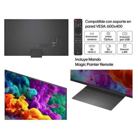 TV LG QNED 100QNED87B6 100" 4K UltraHD 144Hz Smart TV WebOS HDR10 Dolby Vision Dolby Atmos