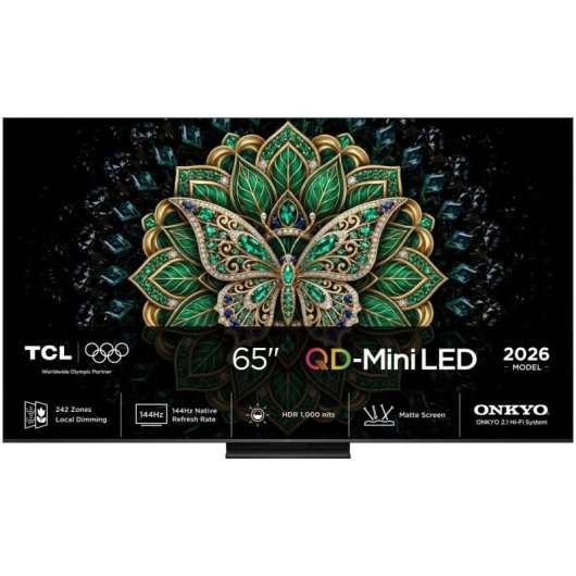 TV TCL QD Mini LED 65C6K Pro 65" 4K UltraHD 144Hz Smart TV Google TV Dolby Vision HDR10+ Onkyo
