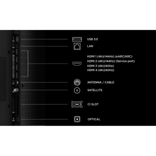 TV TCL QD Mini LED 65C6K Pro 65" 4K UltraHD 144Hz Smart TV Google TV Dolby Vision HDR10+ Onkyo