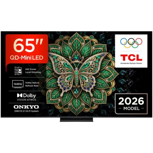 TV TCL QD Mini LED 65C6K Pro 65" 4K UltraHD 144Hz Smart TV Google TV Dolby Vision HDR10+ Onkyo