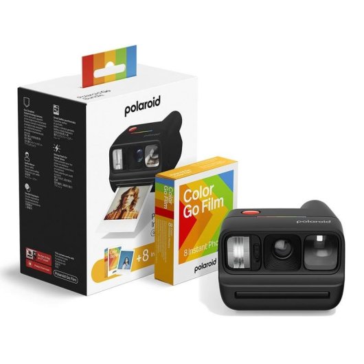 Câmara Instantânea Polaroid Go Gen 3 Flash Espelho Autodisparador Preto