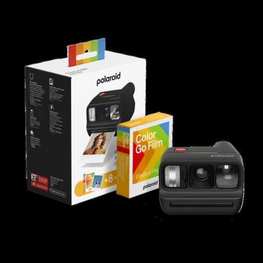 Câmara Instantânea Polaroid Go Gen 3 Flash Espelho Autodisparador Preto