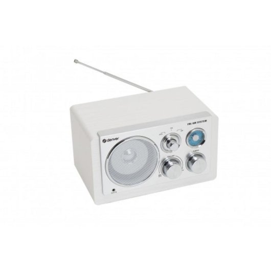 Radio Denver TR-63W Analogique AM FM 15 W Blanc