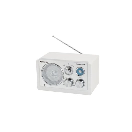 Radio Denver TR-63W Analogique AM FM 15 W Blanc