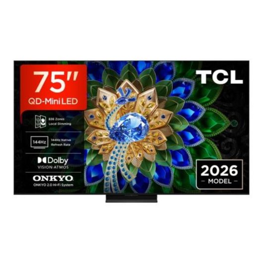 TV TCL QD Mini LED 75A400U 75" 4K UltraHD 144Hz Smart TV Google TV Dolby Vision IQ