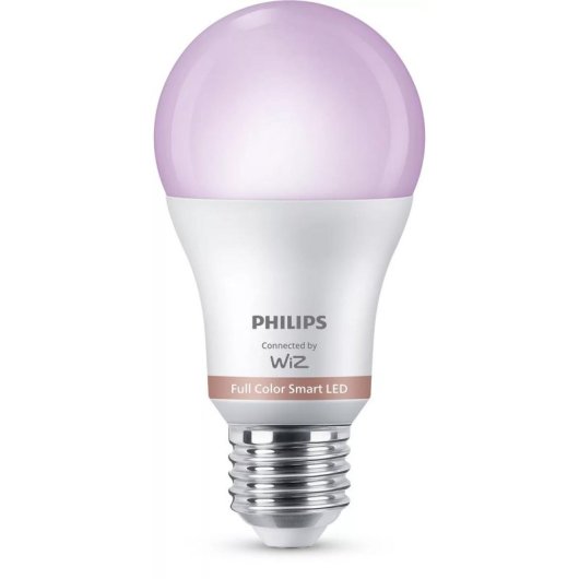 Bombilla Philips LED Inteligente RGB A60 E27 con Mando a Distancia Pack 2 Unidades