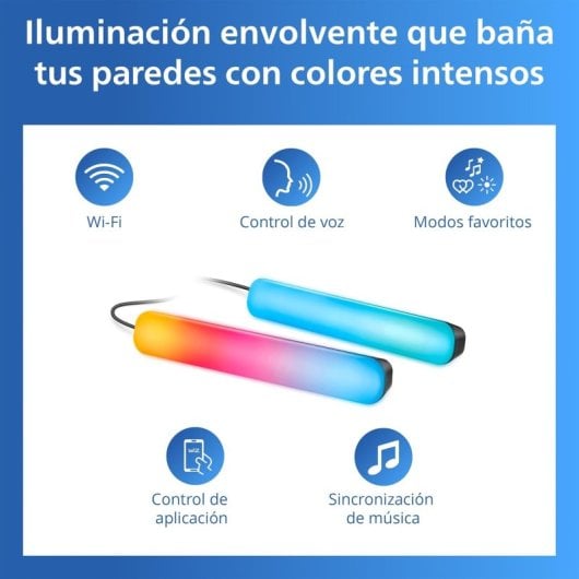 Barre LED intelligente Philips Smart Lighting RGBIC WiFi App WiZ Connect
