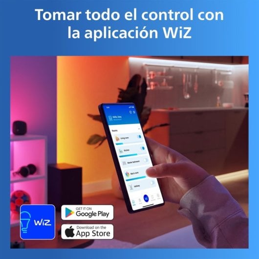 Barre LED intelligente Philips Smart Lighting RGBIC WiFi App WiZ Connect