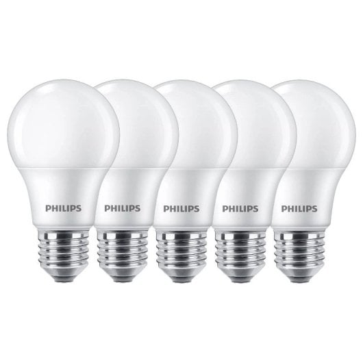 Ampoule LED Philips A60 E27 8W Pack 5