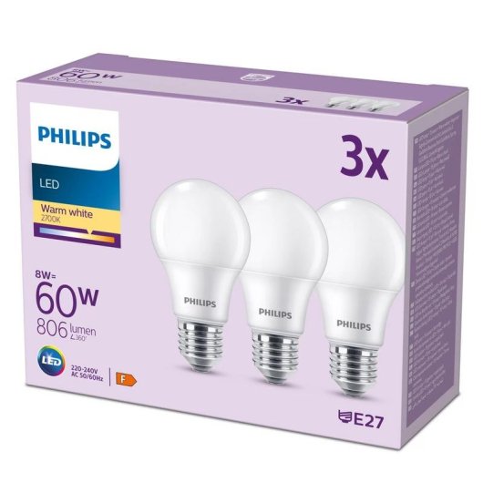 Lampada LED Philips 8W E27 806 lm 2700K