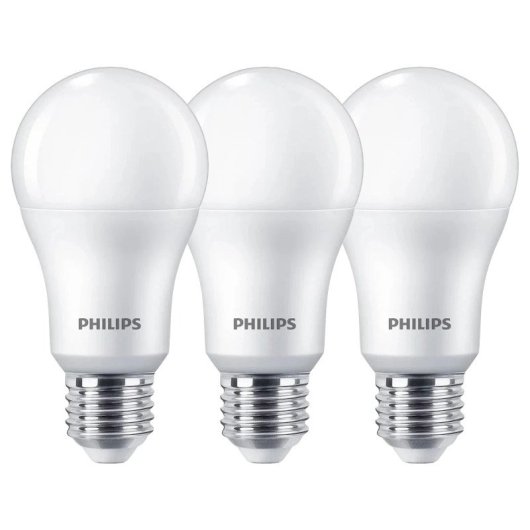 Lâmpada LED Philips 13W E27 Branco Frio Pack 3