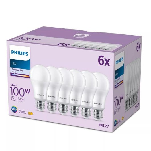 Ampoule LED Philips E27 13W 1521 lm 4000K