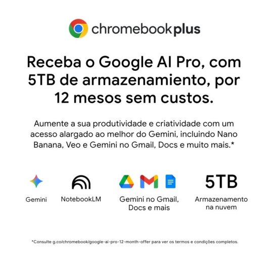 Ordinateur portable Acer Chromebook Plus 514 CB514-3H 14" AMD Ryzen 5 8GB 128GB SSD Radeon Chrome OS