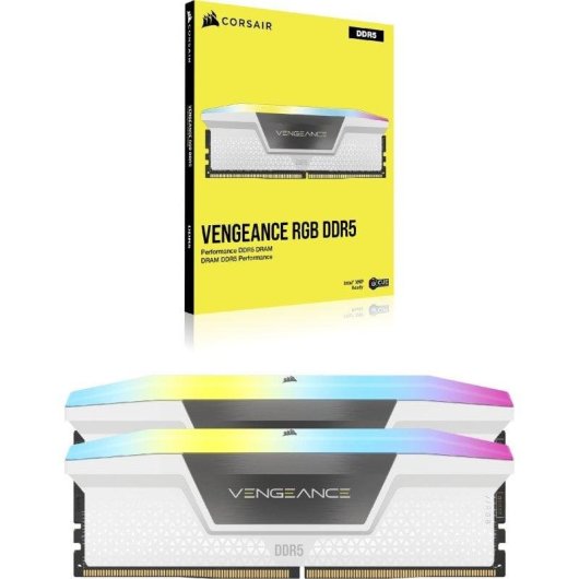 Memoria RAM Corsair Vengeance RGB 32GB 2x16GB DDR5 6000MHz CL38 AMD EXPO Blanco