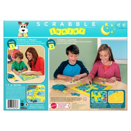 Scrabble Junior Mattel Juego de Mesa Familiar para Niños (6-10 años)