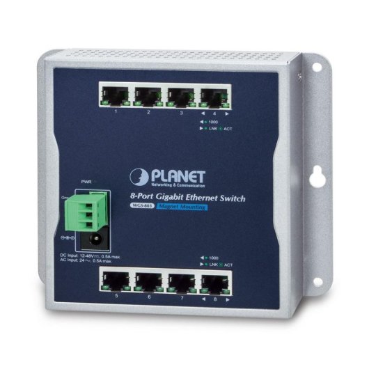 Conmutatore non gestito PLANET WGS-803 8 porte Gigabit