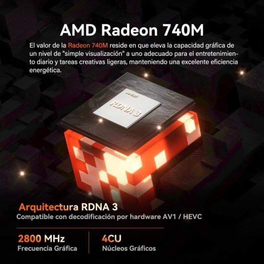 Mini PC GEEKOM A7 AMD Ryzen 5 7545U 16GB 500GB SSD Radeon 740M Windows 11 Pro