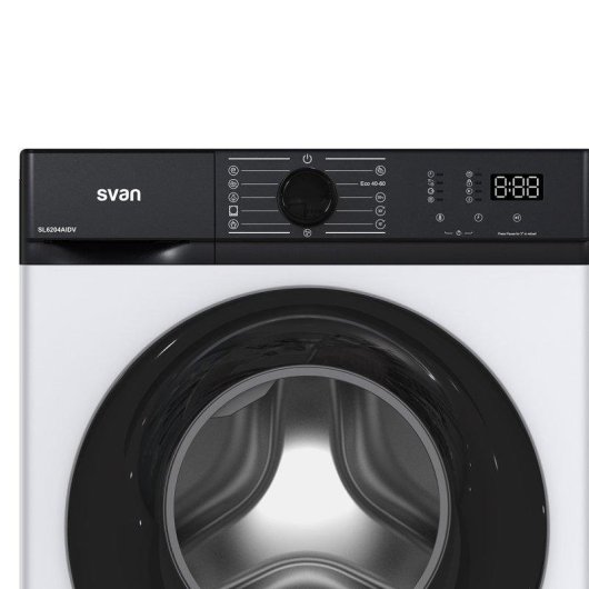 Lavadora Svan SL6204AIDV Carga Frontal 6Kg 1200rpm A Blanca con Vapor y Display LED