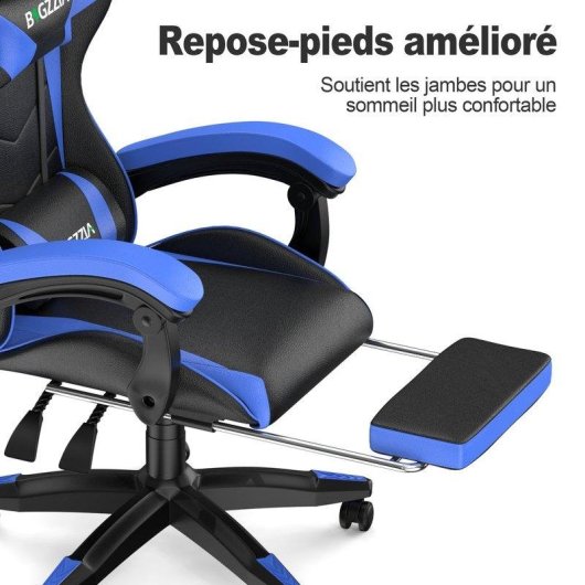 Sedia Gaming Naspaluro Poggiapiedi Ergonomico