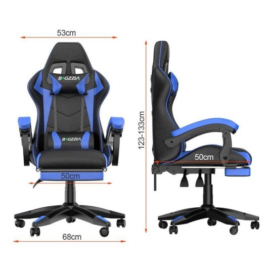 Sedia Gaming Naspaluro Poggiapiedi Ergonomico