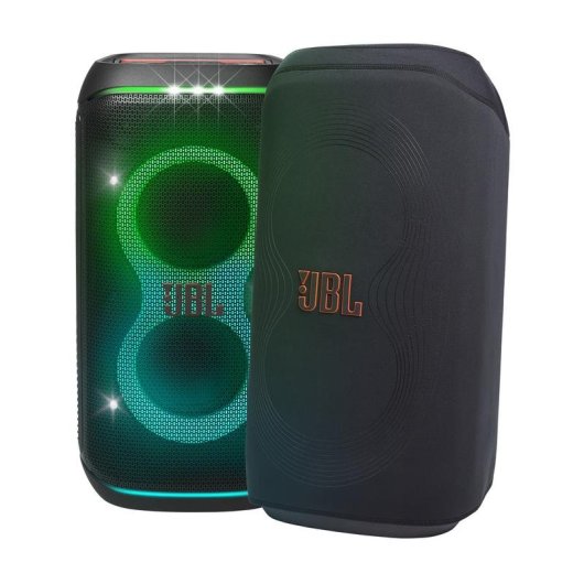 Capa JBL PartyBox Club 120 preta em tecido e poliéster resistente