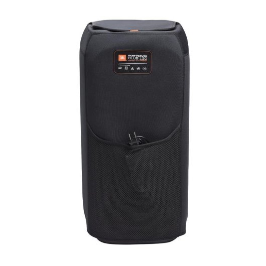Capa JBL PartyBox Club 120 preta em tecido e poliéster resistente