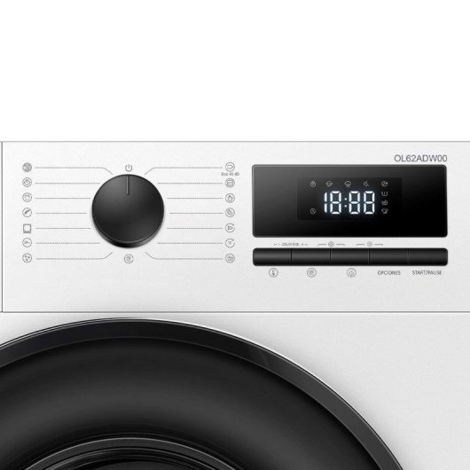 Lavadora Svan OL62ADW00 Carga Frontal 6 Kg 1200 rpm A Blanca Display Vapor