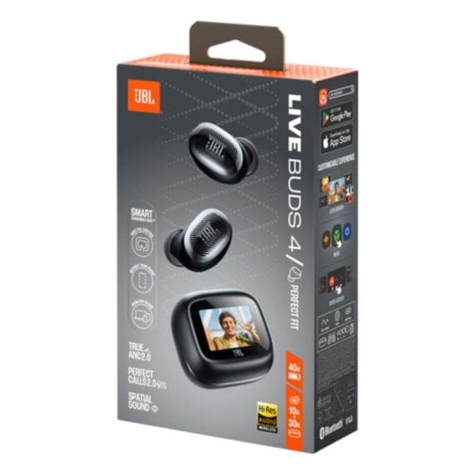 Auriculares JBL Live Buds 4 sans fil Bluetooth pour appels et sport noirs