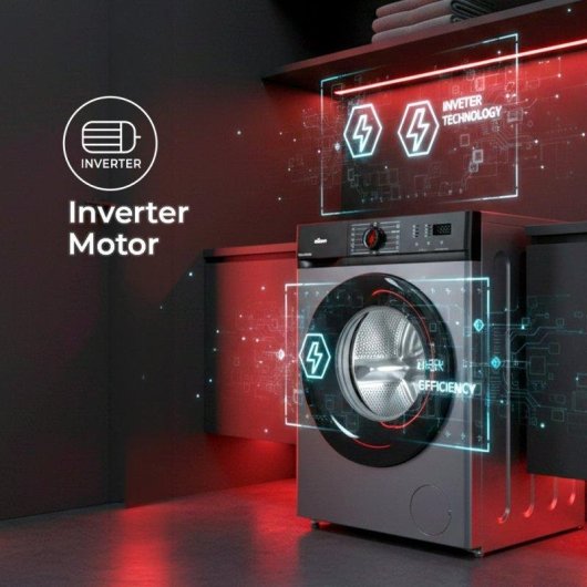 Lavadora Nilson Carga Frontal 8 Kg 1200 rpm A Dark Inox con Motor Inverter y Vapor