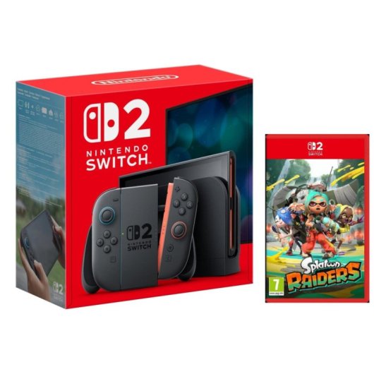 Nintendo Switch 2 7.9" FullHD HDR 120Hz 256GB Magnetic Joy-Con Modo Ratón Azul/Rojo + Splatoon Raiders Nintendo Switch 2