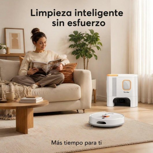Robot Aspirador y Fregasuelos Teendow D20s Max+ con Autovaciado Navegación LDS 6000 Pa