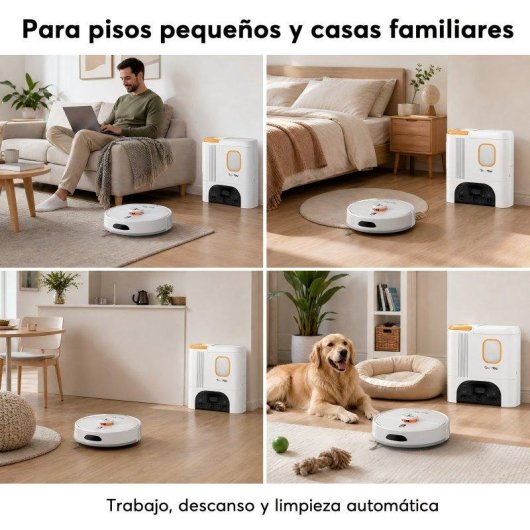 Robot Aspirador y Fregasuelos Teendow D20s Max+ con Autovaciado Navegación LDS 6000 Pa