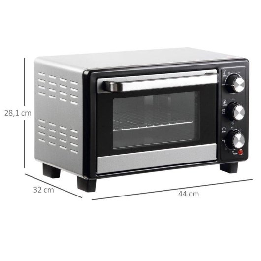 Fornetto Elettrico Welltin 800-083V90 16L 1400W 3 Funzioni Timer Argento