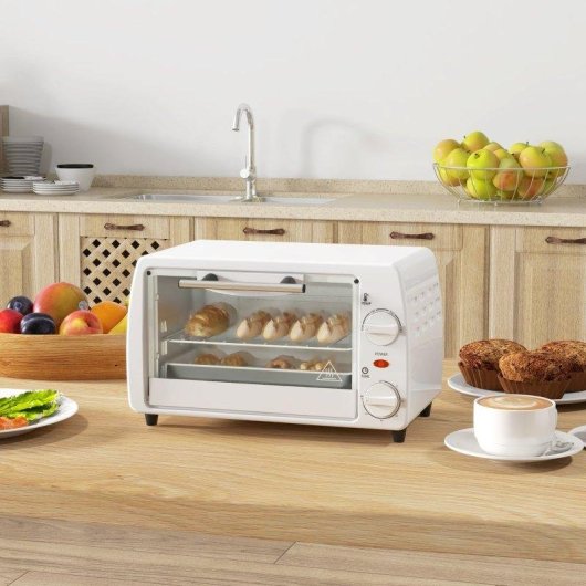 Mini Four Welltin 800-084V90WT 10L 750W Minuterie 60min Température Réglable Blanc