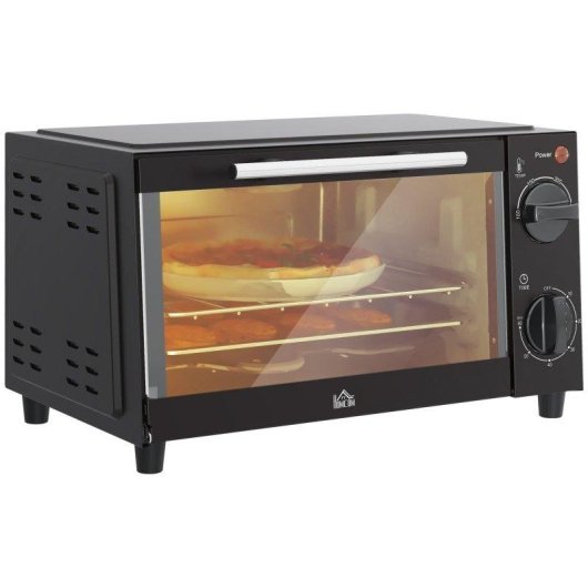 Mini Four de Table Welltin 800-088V90BK 9L 750W Minuterie Température Réglable Noir