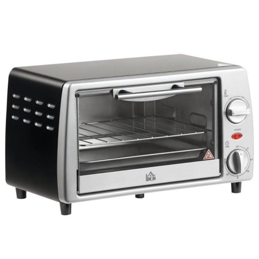 Mini Four Welltin 800-084 10L 750W Minuterie 230°C Compact Argent