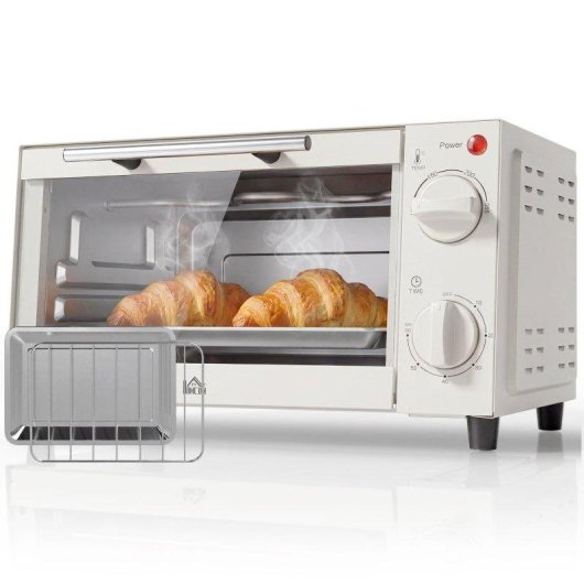 Horno Sobremesa Welltin T1008-01-05368 9L 35cm 750W Blanco Crema