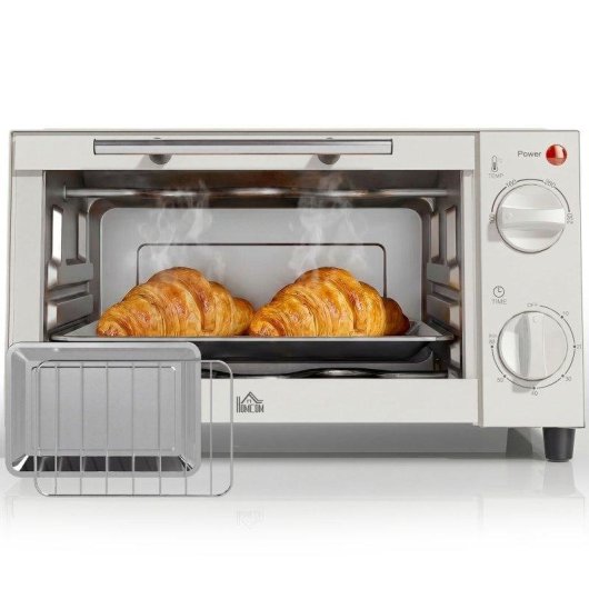 Horno Sobremesa Welltin T1008-01-05368 9L 35cm 750W Blanco Crema