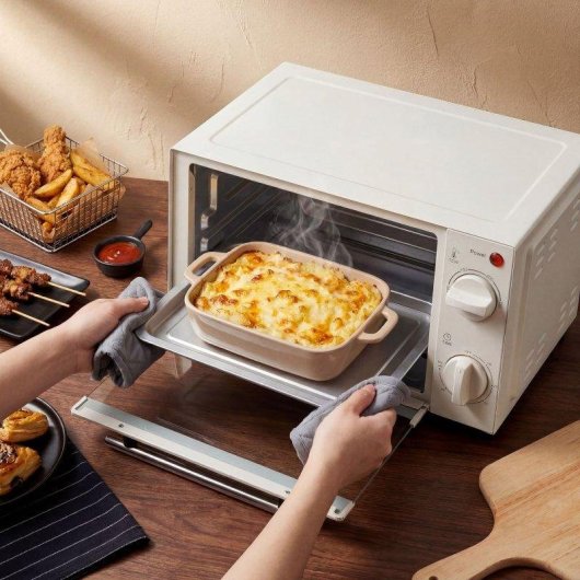 Horno Sobremesa Welltin T1008-01-05368 9L 35cm 750W Blanco Crema