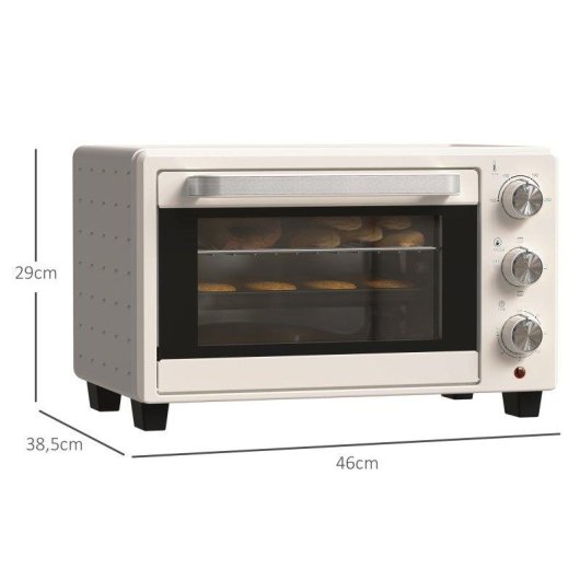 Fornetto Elettrico Welltin 800-085V90CW 21L 1400W Timer 60min Crema