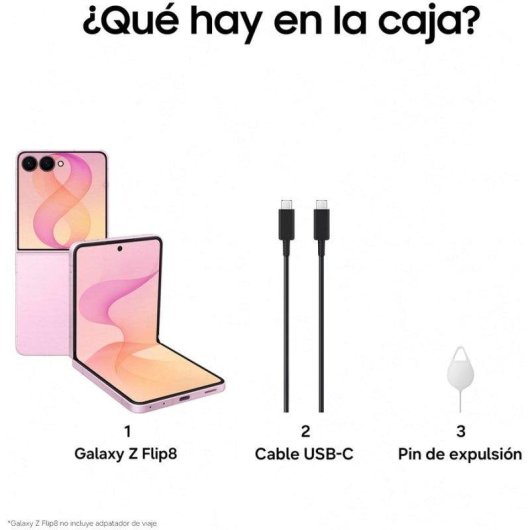 Samsung Galaxy Z Flip8 5G 12GB 256GB 6.9" Rosa + Auricolari Galaxy Buds4 Pro Bianchi